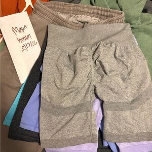 SHEIN Gray Ruched Shorts